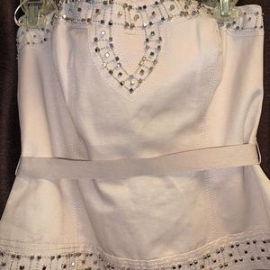 White and black corset